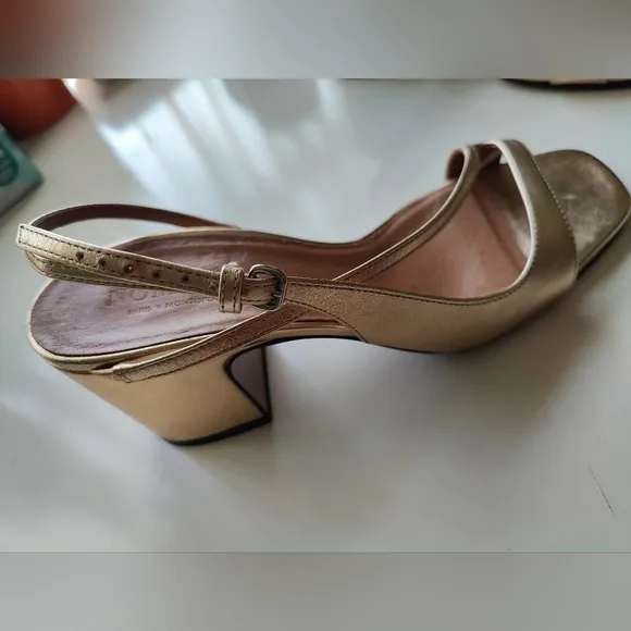 Nomasei Gold Venus Heeled Sandals