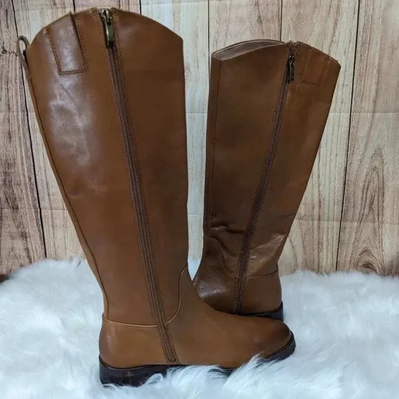 Nordstrom Oliver Riding Boot Size 7.5 New brown knee high leather boots NWOB