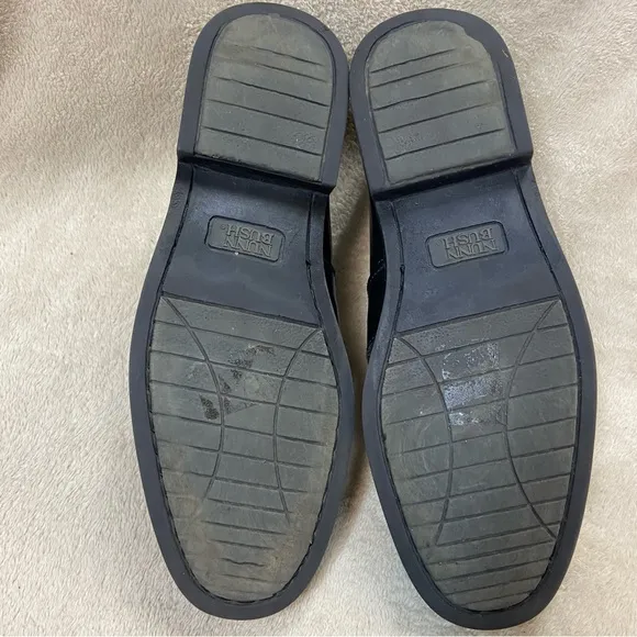 NUNN BUSH Black slip on loafers size 9W