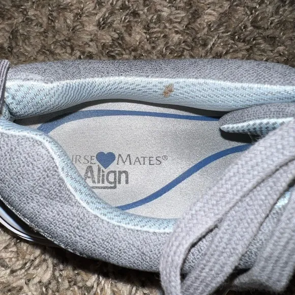 Nurse Mates Gray Canvas Sneakers Size 6.5