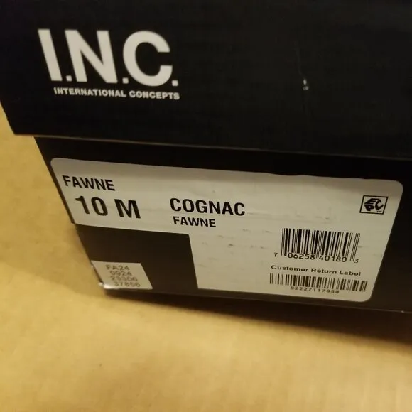 NWB I.N.C. Genuine Leather Riding Boots--Cognac (10M--Regular)
