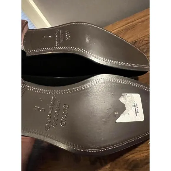 NWB Men's SAKS FIFTH AVENUE BLACK VELVET SLIP ON TUXEDO LOAFERS US SZ 9M ITALY