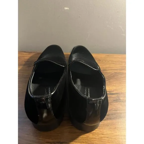 NWB Men's SAKS FIFTH AVENUE BLACK VELVET SLIP ON TUXEDO LOAFERS US SZ 9M ITALY