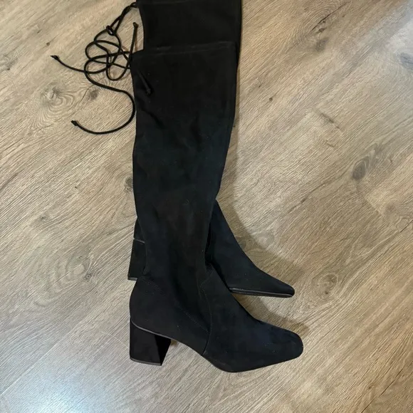 NWOB $99 Gianni BiniLaredo Stretch Fabric Over-the-Knee Block Heel Boots SZ 11