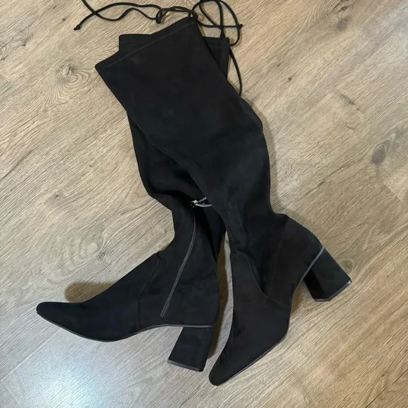 NWOB $99 Gianni BiniLaredo Stretch Fabric Over-the-Knee Block Heel Boots SZ 11