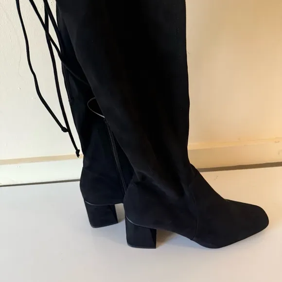 NWOB $99 Gianni BiniLaredo Stretch Fabric Over-the-Knee Block Heel Boots SZ 11