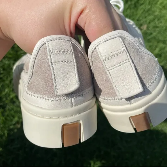 NWOB All Saints Women’s Milla Leather   Canvas Low Top Sneakers Size 10