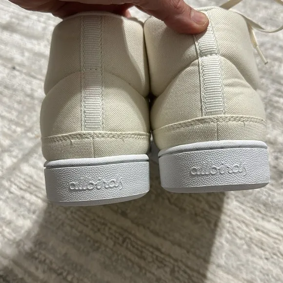 NWOB Allbirds Men’s Sz 12 Natural White Canvas Pacer Mids Sneakers