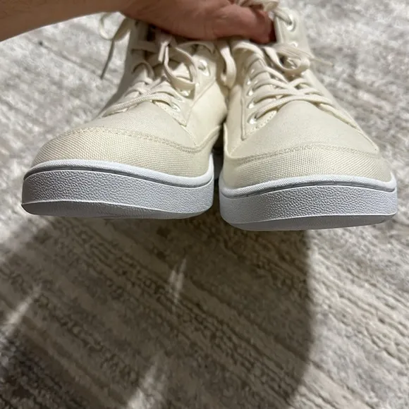 NWOB Allbirds Men’s Sz 12 Natural White Canvas Pacer Mids Sneakers