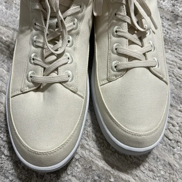NWOB Allbirds Men’s Sz 12 Natural White Canvas Pacer Mids Sneakers