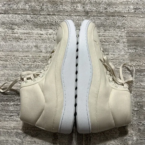 NWOB Allbirds Men’s Sz 12 Natural White Canvas Pacer Mids Sneakers