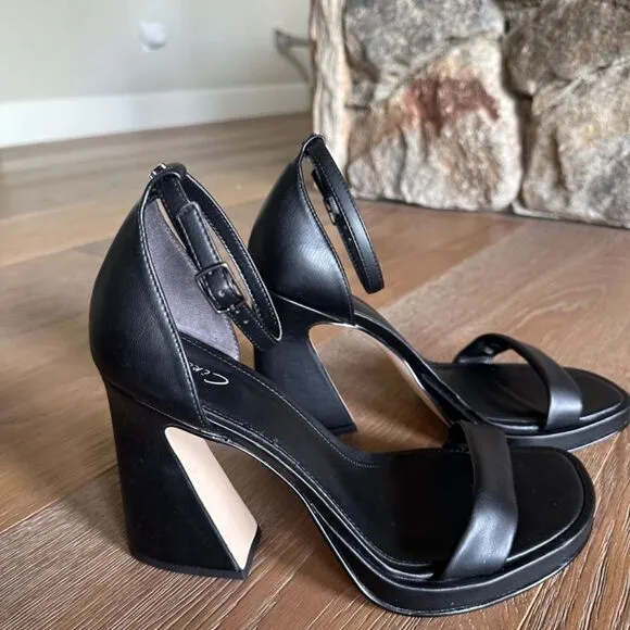 NWOB CIRCUS NY Holmes Two-piece Platform Dress Sandals In Black
