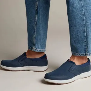 NWOB Clarks Collection Blue Slip On Sneaker Loafers