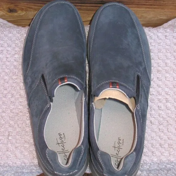 NWOB Clarks Collection Blue Slip On Sneaker Loafers