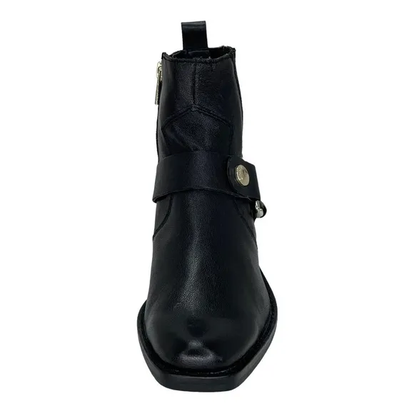 NWOB DKNY Mina Black Leather Womens Ankle Boots Size 6M