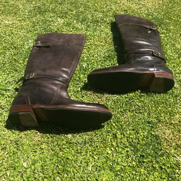 NWOB Frye Dorado Riding Dark Brown Boots