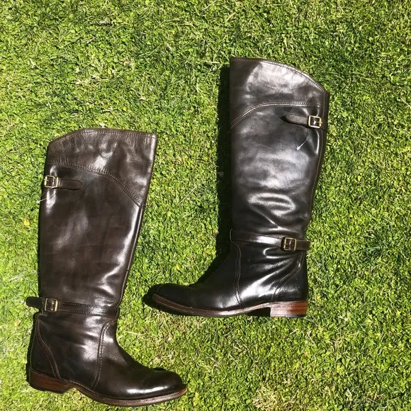 NWOB Frye Dorado Riding Dark Brown Boots