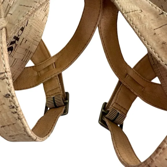 NWOB Korks Denica Crisscross Strap Cork Platform Wedge Sandals Women’s Size 9M