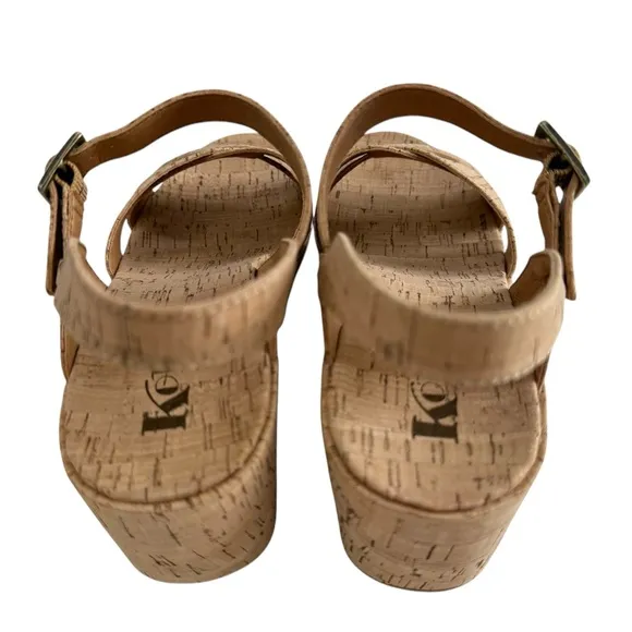 NWOB Korks Denica Crisscross Strap Cork Platform Wedge Sandals Women’s Size 9M