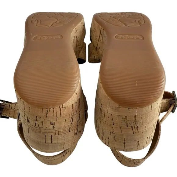 NWOB Korks Denica Crisscross Strap Cork Platform Wedge Sandals Women’s Size 9M