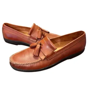 NWOB Men's Cole Haan Pinch Cup Tassel Penny Loafers Shoes Brown Size 9.5 M
