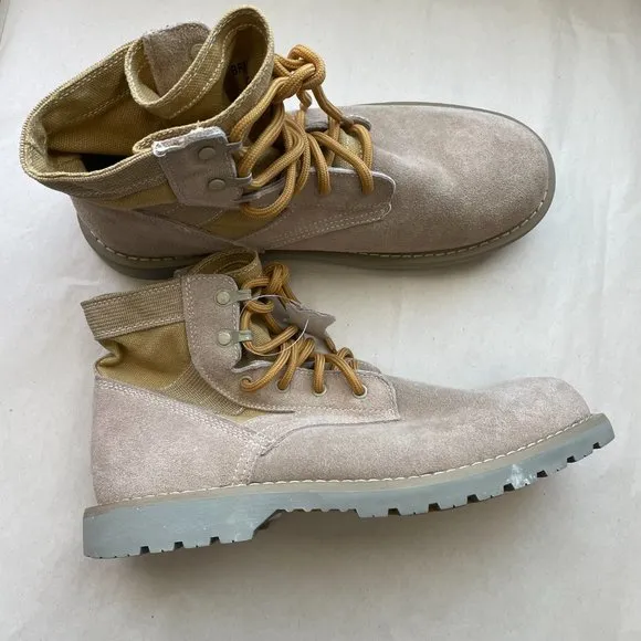 NWOB Parrazzo Mens Tan Suede Desert Combat Boots Size 13