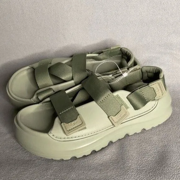 NWOB UGG 1153078 Lightweight Strappy Platform Sandals Men Size 9 Shaded Clover G