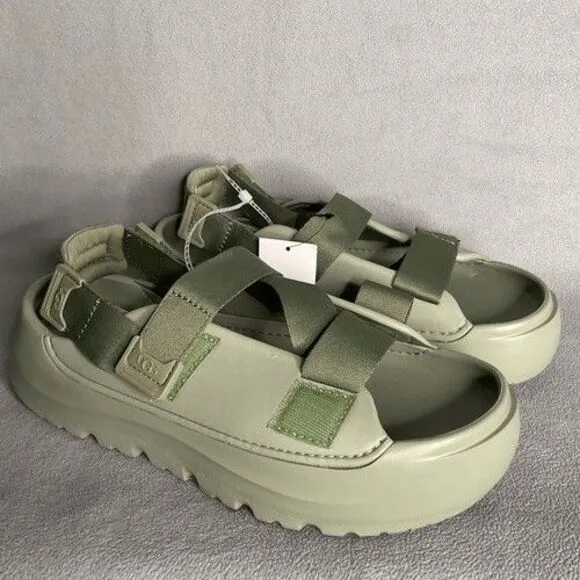 NWOB UGG 1153078 Lightweight Strappy Platform Sandals Men Size 9 Shaded Clover G