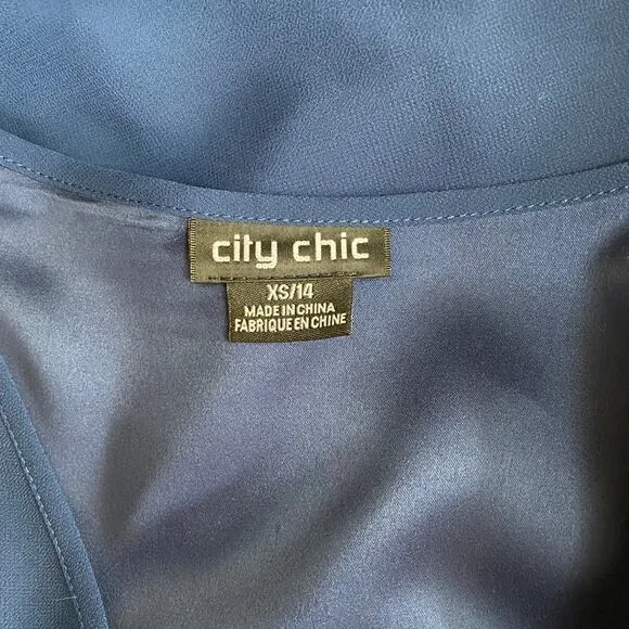 NWOT CIty Chic Hidden Treasure Maxi Dress in Navy, Size 14