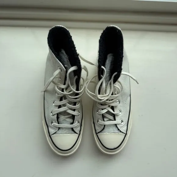 NWOT Converse Sherpa White High-Top Sneakers Canvas Classic