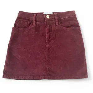 NWOT FRAME Le Mini Skirt – Bordeaux Corduroy | Size 23 | LMSKCD523