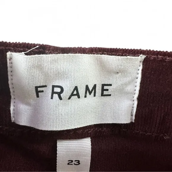 NWOT FRAME Le Mini Skirt – Bordeaux Corduroy | Size 23 | LMSKCD523