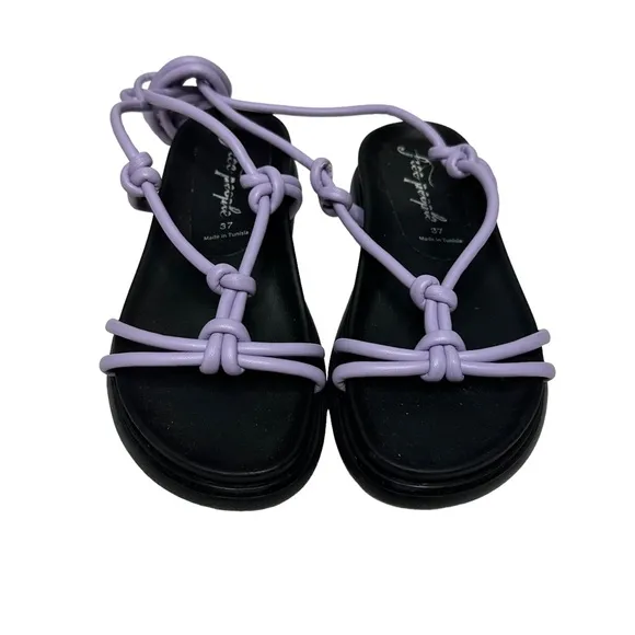 NWOT Free People Below Deck Wrap Sandals in Orchid 37