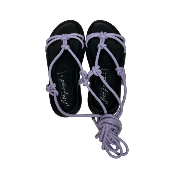 NWOT Free People Below Deck Wrap Sandals in Orchid 37