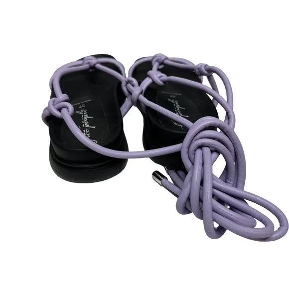 NWOT Free People Below Deck Wrap Sandals in Orchid 37