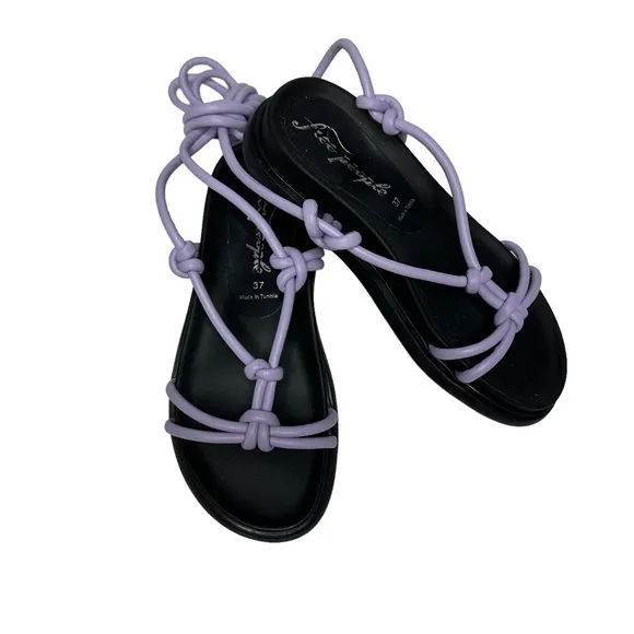 NWOT Free People Below Deck Wrap Sandals in Orchid 37