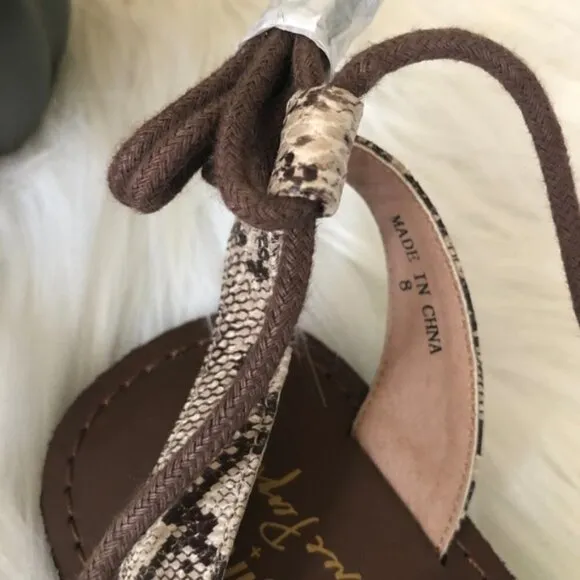 NWOT Free People Maddie Tie Up Sandal Size 8