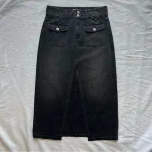 ✨NWOT Free People Madison Denim Maxi Skirt✨Size 6/27