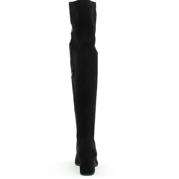 NWOT Impo Judy Embroidered Over-The-Knee Boots stretch block heel colorful 6