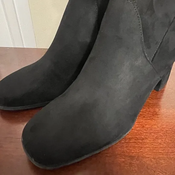 NWOT Impo Judy Embroidered Over-The-Knee Boots stretch block heel colorful 6