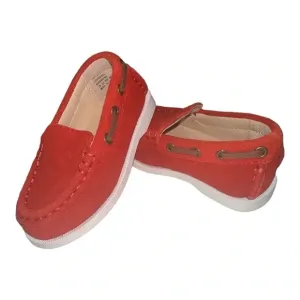 NWOT Janie and Jack Size 6 Toddler Unisex Suede Loafers Slip On Red