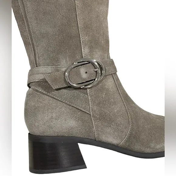 NWOT Marc Fisher Calf Leather Taupe Tall Boots Size 7 1/2 M