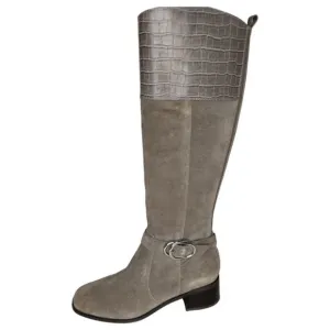NWOT Marc Fisher Calf Leather Taupe Tall Boots Size 7 1/2 M