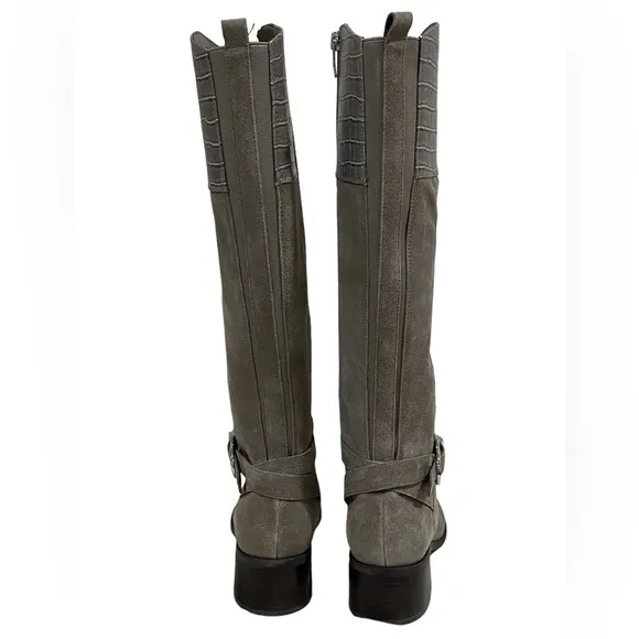 NWOT Marc Fisher Calf Leather Taupe Tall Boots Size 7 1/2 M