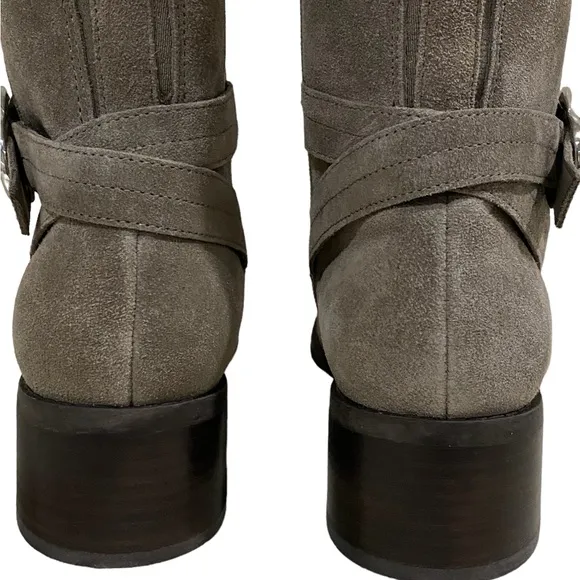 NWOT Marc Fisher Calf Leather Taupe Tall Boots Size 7 1/2 M