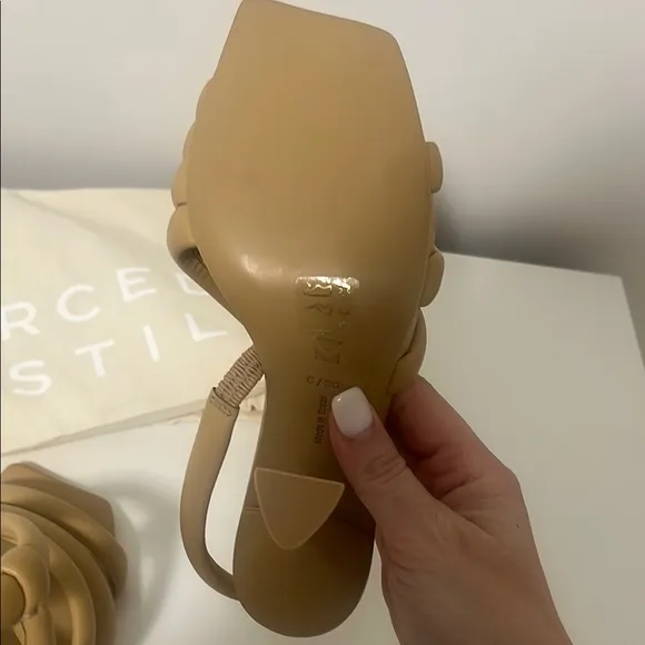 NWOT Mercedes Castillo Aline Affogato beige sandals