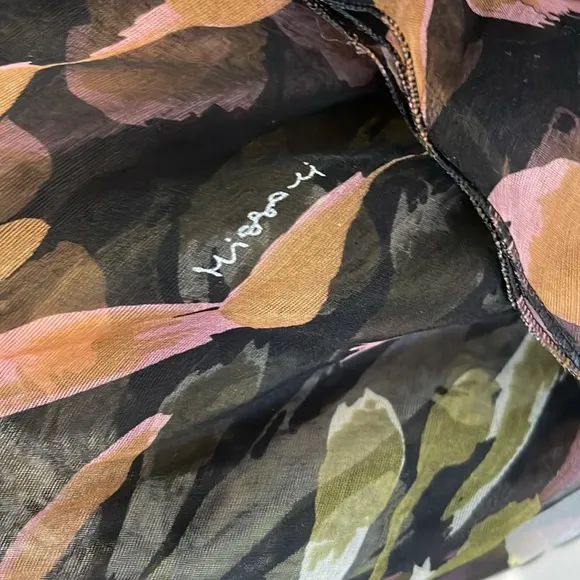 NWOT Missoni Italy 100% Silk Layered Ruffle Floral Watercolor Skirt 40 US 4