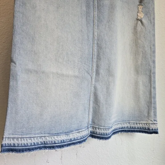 NWOT Mother Vagabond Midi Frayed Hem Skirt 27