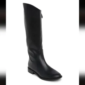 NWOT Nordstrom Rack Meadow Vegan Leather 18&quot; Riding Boots in Black Sz. 9