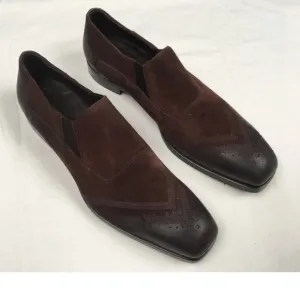NWOT Prada Men’s Distressed Suede Slip on Loafers 11
